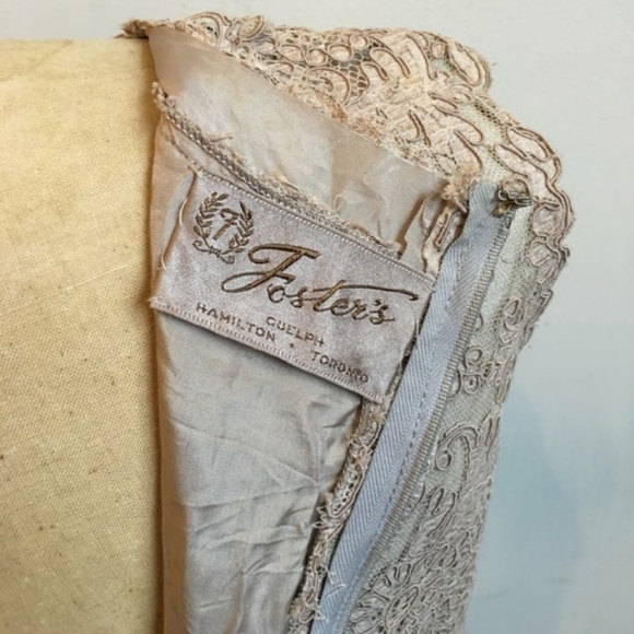 True Vintage J.H. Strauss 60's Luxury Lace Jacquard Shift Dress Made in France - Picture 9 of 16